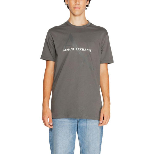 Armani Exchange Gray Cotton T-Shirt