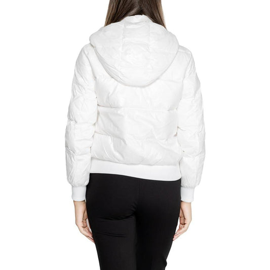 Armani Exchange White Polyamide Jackets & Coat Armani Exchange White Smoke