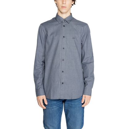 Armani Exchange Blue Cotton Shirt