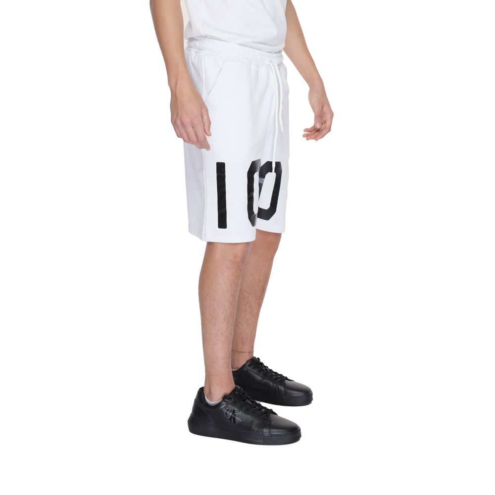 Icon White Cotton Bermuda Shorts