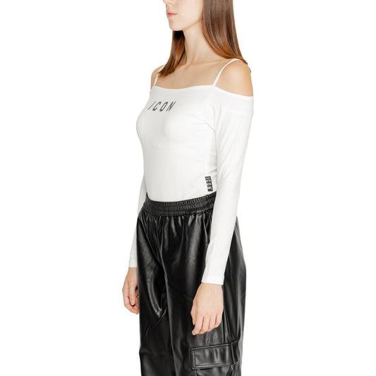Icon White Cotton Tops & T-Shirt Icon Light Gray