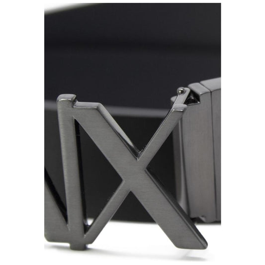 Armani Exchange Black Leather Belt Armani Exchange Dark Slate Gray
