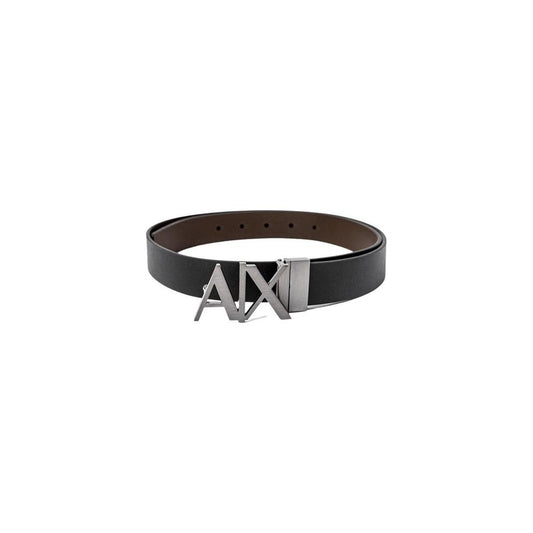 Armani Exchange Black Leather Belt Armani Exchange Dark Slate Gray