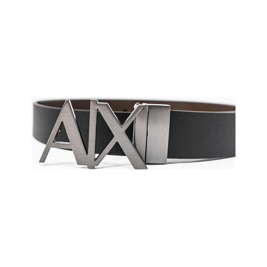 Armani Exchange Black Leather Belt Armani Exchange Dark Slate Gray