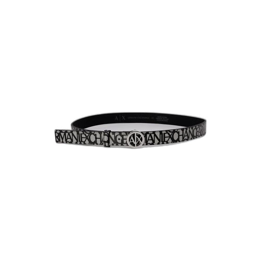 Armani Exchange Gray Polyester Belt Armani Exchange Gray