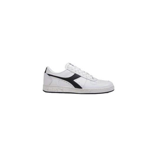 Diadora Black And White Leather Sneaker Diadora Light Gray