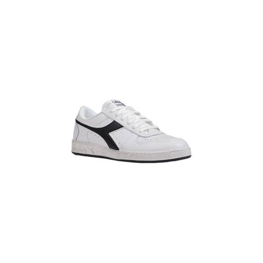 Diadora Black And White Leather Sneaker Diadora Light Gray