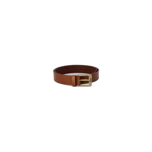 Hugo Boss Beige Leather Belt Hugo Boss Saddle Brown