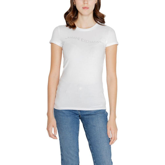 Armani Exchange Armani Exchange White Cotton Tops & T-Shirt AR-14711200008-IT44|L 1728,71956299936,Armani Exchange,Clothing,IT44|L,New with tags,Tops & T-Shirts - Women - Clothing,White,Women,Women - Clothing