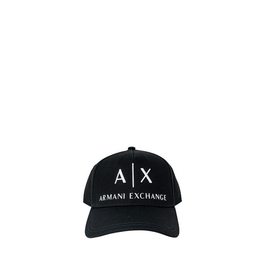 Armani Exchange Black Cotton Cap (Baseball Hat)