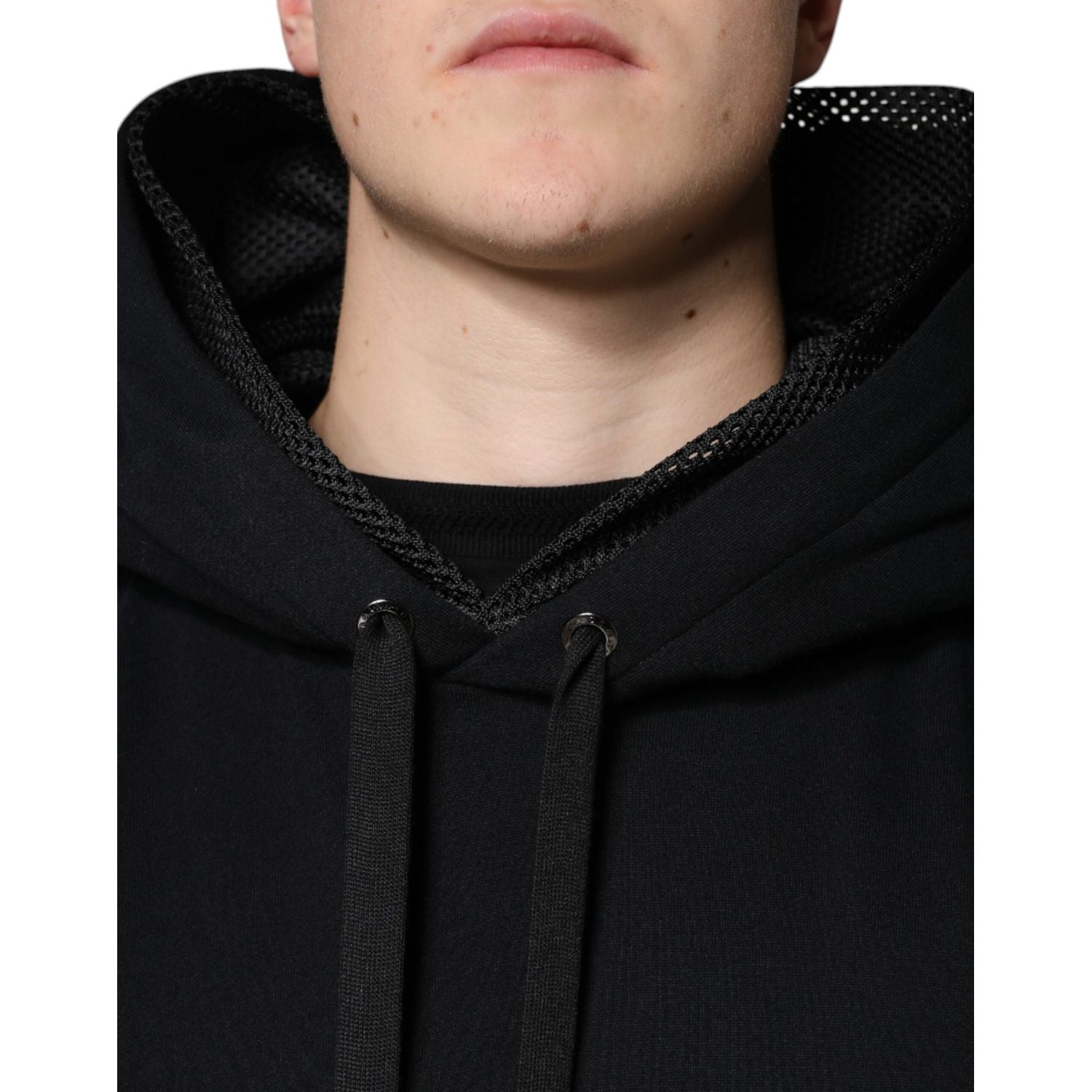 Dolce & Gabbana Black Hooded Pullover Men Sweatshirt Sweater