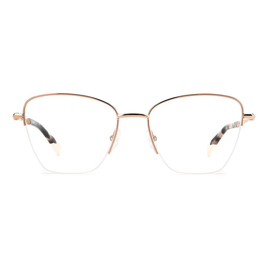 Missoni Gold Stainless Steel Frames for women with a 53mm lens, 18mm bridge, and 140mm temple, featuring a gold copper design.