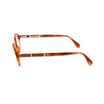 Ermenegildo Zegna Brown Plastic Frames showing side view, unisex design with dimensions 52/15/140 mm, stylish eyewear.