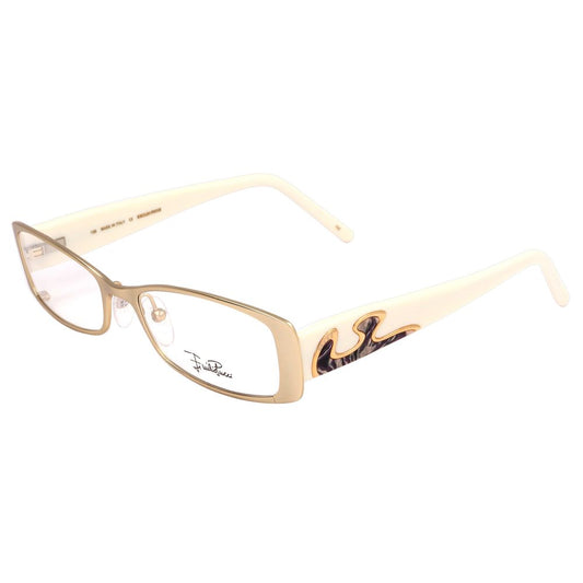 Emilio Pucci Gold Metal Frames glasses for women EP213175752 with clear lenses and stylish temple design, golden color, size 52/17/135 mm