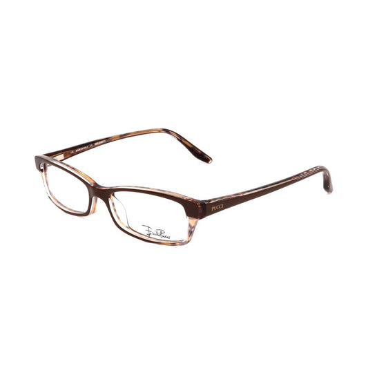 Emilio Pucci Brown Plastic Frames - Women's chocolate glasses model EP2649204, size 51/15/135 mm, made of durable plastic material.