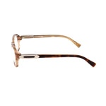 Side view of Tod's Brown Acetate Frames, model TO501804754, showcasing temple and acetate material with measurements 54/15/135 mm.