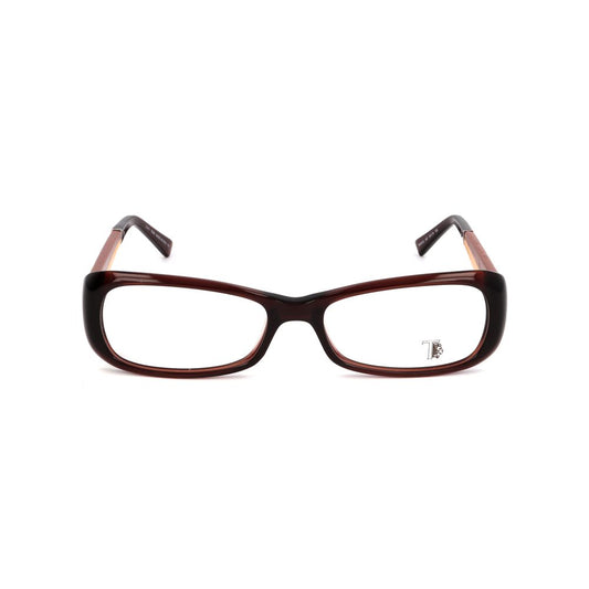 Front view of Tod's Brown Acetate Frames with 53/16/135mm measurements, showcasing elegant design for women.