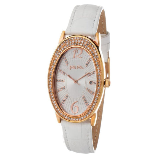 Folli Follie White Leather Watch FFWF2B012STWAAC