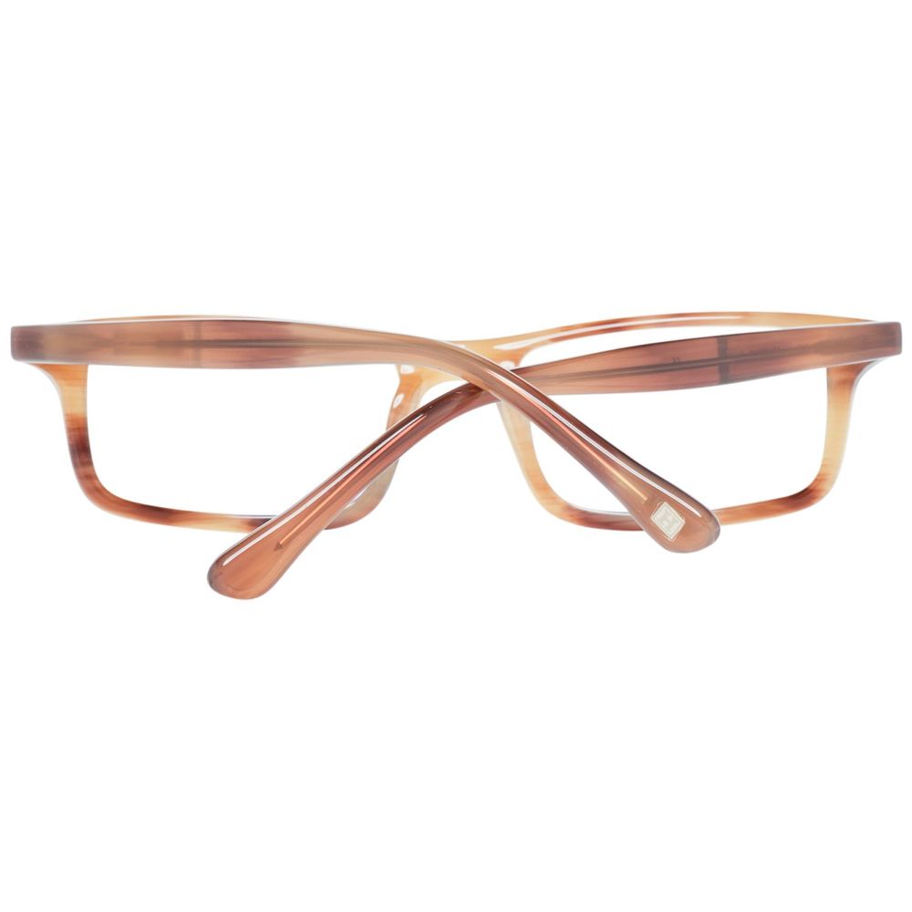 Hackett Brown Plastic Frames, stylish octagon shape, durable plastic material, lens bridge temple 54/19/145 mm measurement, brown color