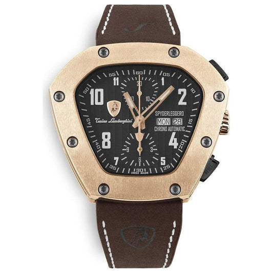 Lamborghini Black Leather Watch LATLFT075SPYDERLEGGEROAC