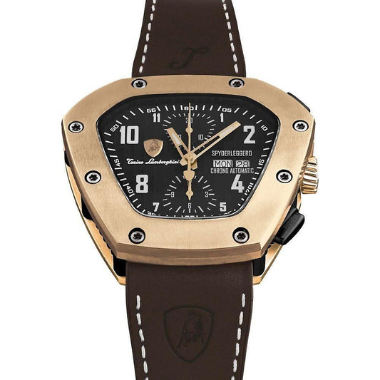 Lamborghini Black Leather Watch LATLFT075SPYDERLEGGEROAC