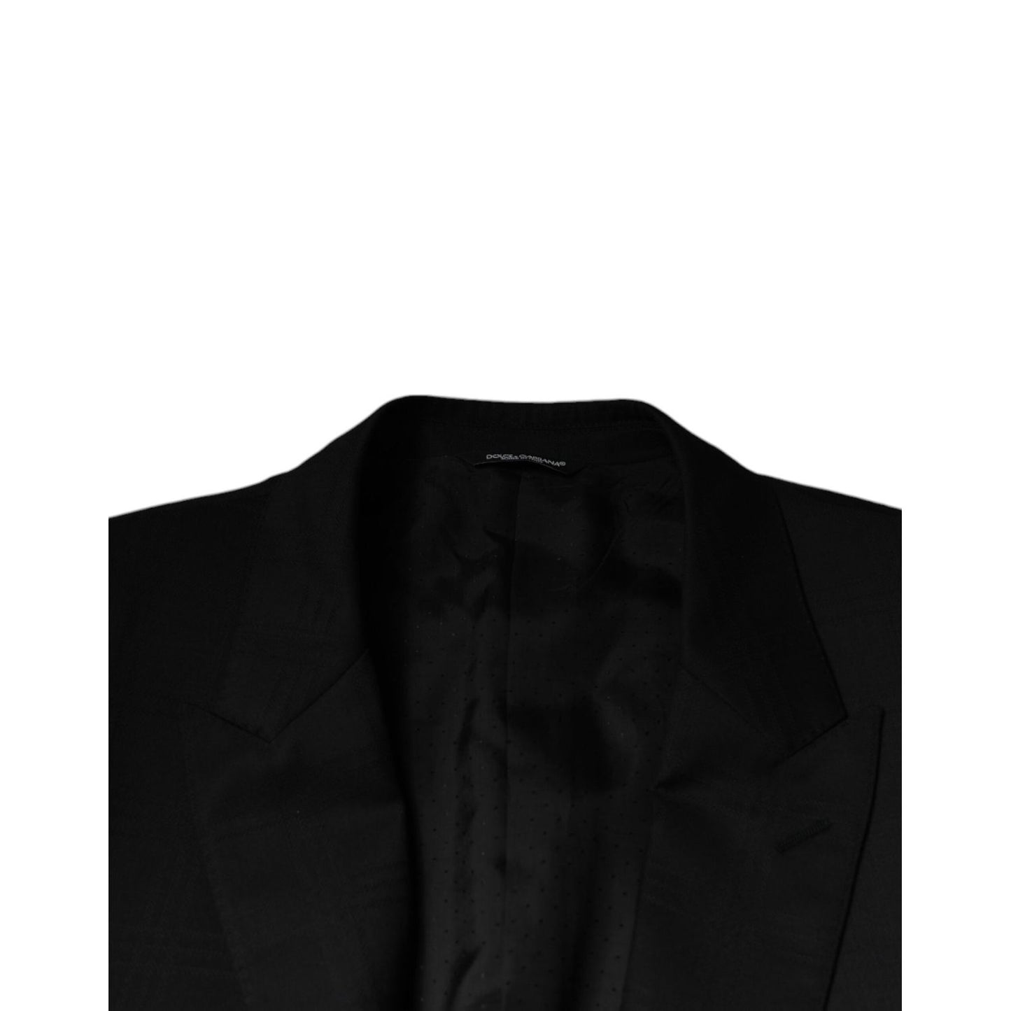 Dolce & Gabbana Black Wool Single Breasted Formal Suit