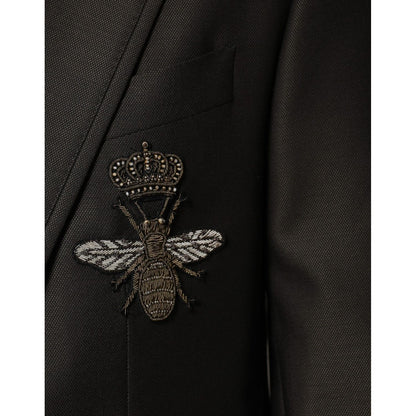 Dolce & Gabbana Blazer Brown Green Bee Wool Jacket Coat