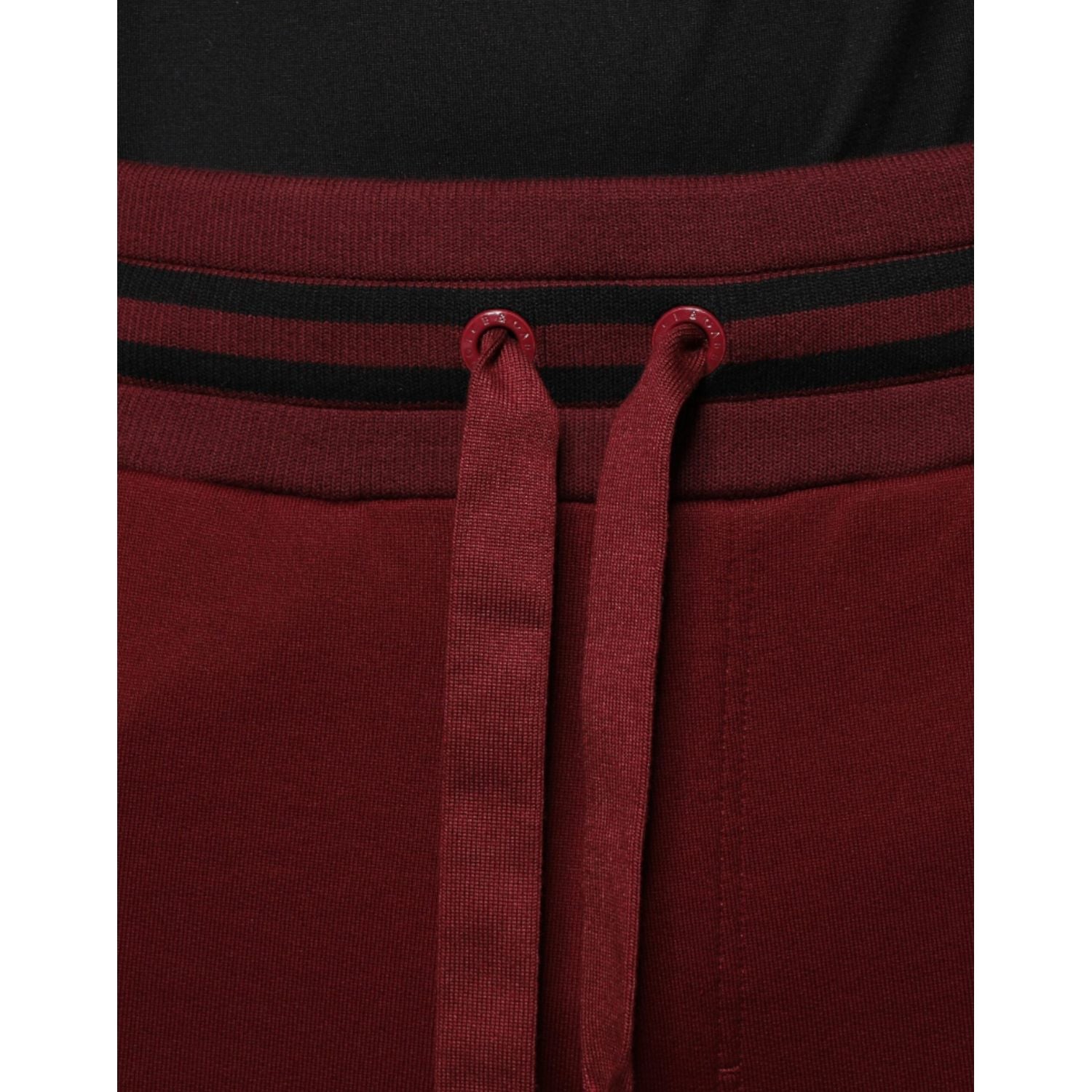 Dolce & Gabbana Dark Red Cotton Men Jogger Sweatpants Pants
