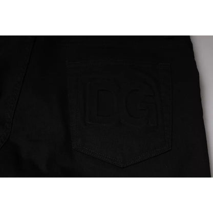 Dolce & Gabbana Black Cotton Stretch Skinny Men Denim Jeans