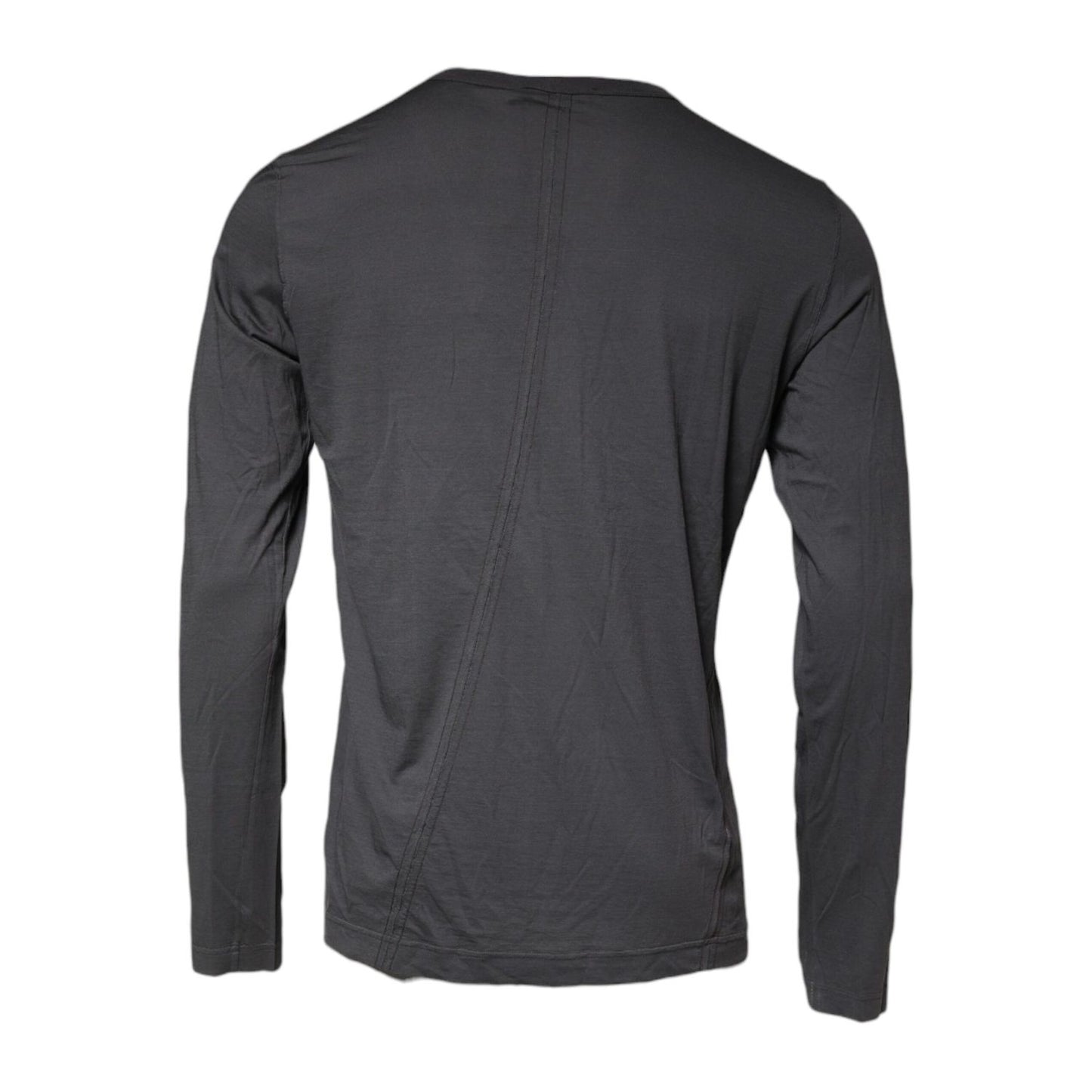 Dolce & Gabbana Gray Crown Bee Embroidery Pullover Sweater