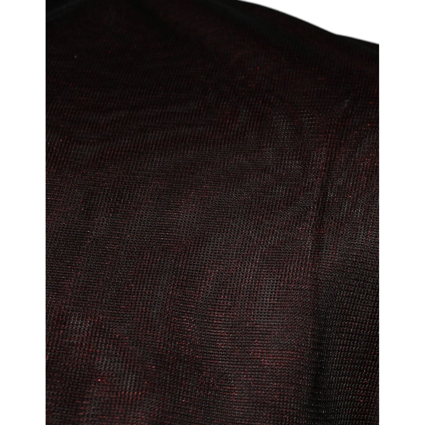 Dolce & Gabbana Maroon Polyester Crew Neck Pullover Sweater Dolce & Gabbana