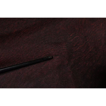 Dolce & Gabbana Maroon Polyester Crew Neck Pullover Sweater Dolce & Gabbana