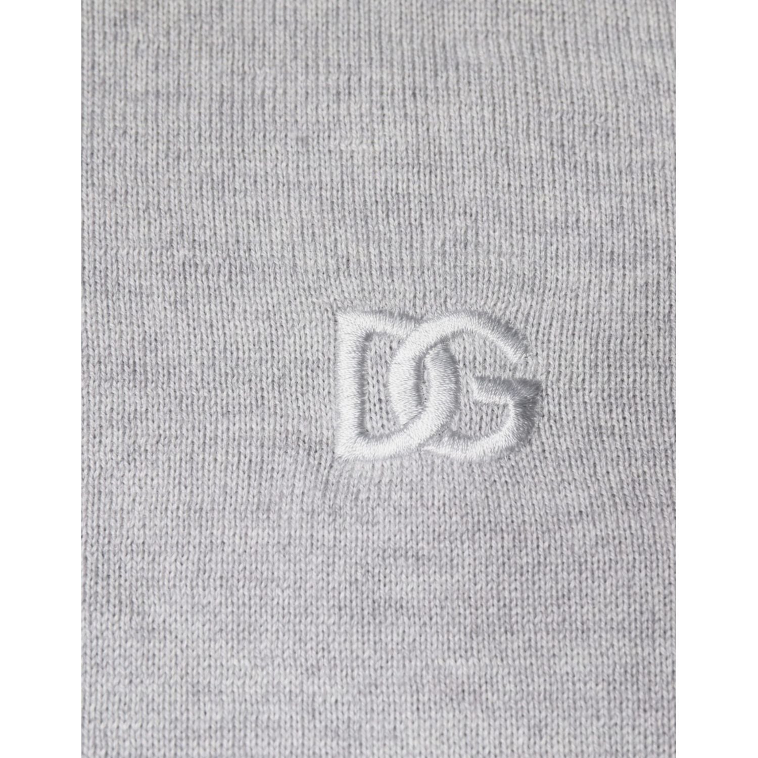 Dolce & Gabbana Light Gray Wool Crew Neck Pullover Sweater