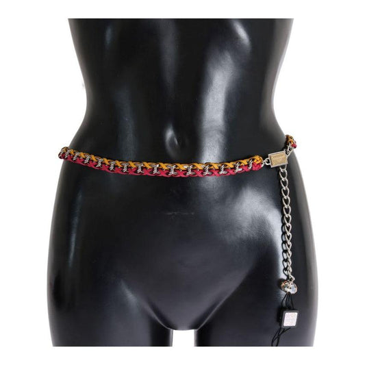 Dolce & Gabbana Elegant Multicolor Crystal-Embellished Belt Belt Dolce & Gabbana Dark Slate Gray