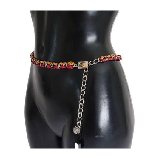 Dolce & Gabbana Elegant Multicolor Crystal-Embellished Belt Belt Dolce & Gabbana Dark Slate Gray
