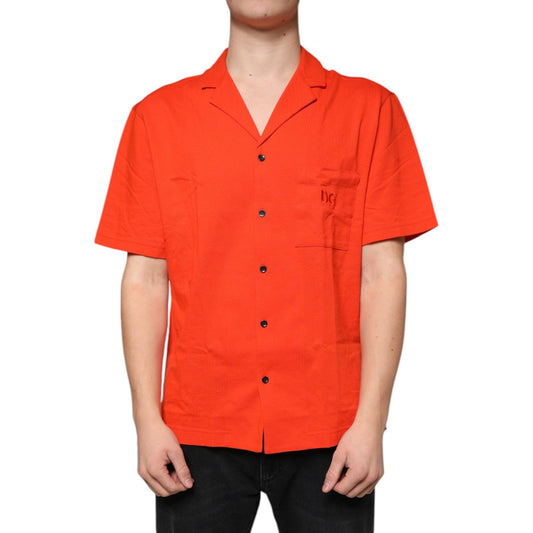 Dolce & Gabbana Dolce & Gabbana Orange Cotton Button Down Casual Polo Shirt TSH84563-44 1728,67345645728,Clothing,Dolce & Gabbana,IT44 | XS,IT46 | S,Material: 100% Cotton,Men,Men - Clothing,New with tags,Orange,Shirts - Men - Clothing