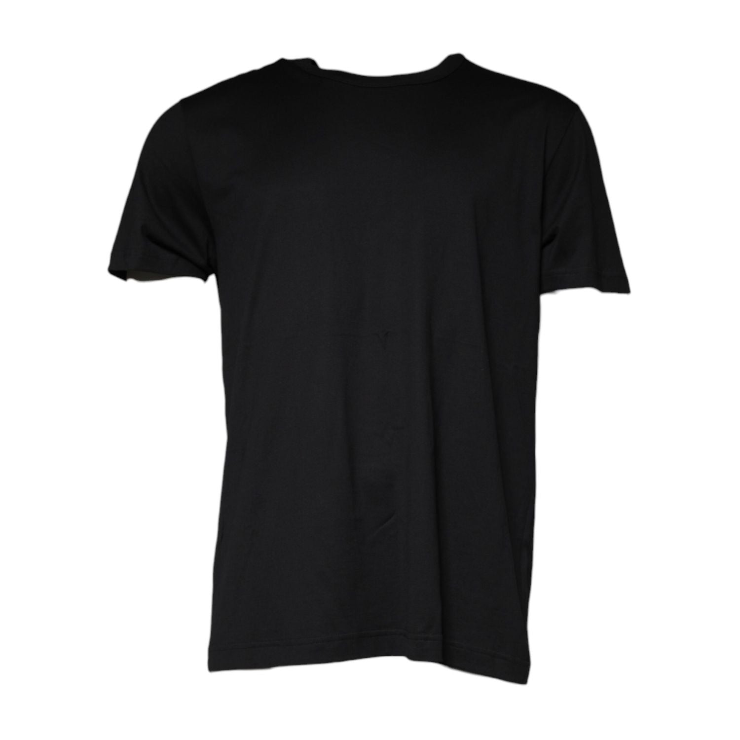 Dolce & Gabbana Black Cotton Shorts Sleeves Crewneck T-shirt