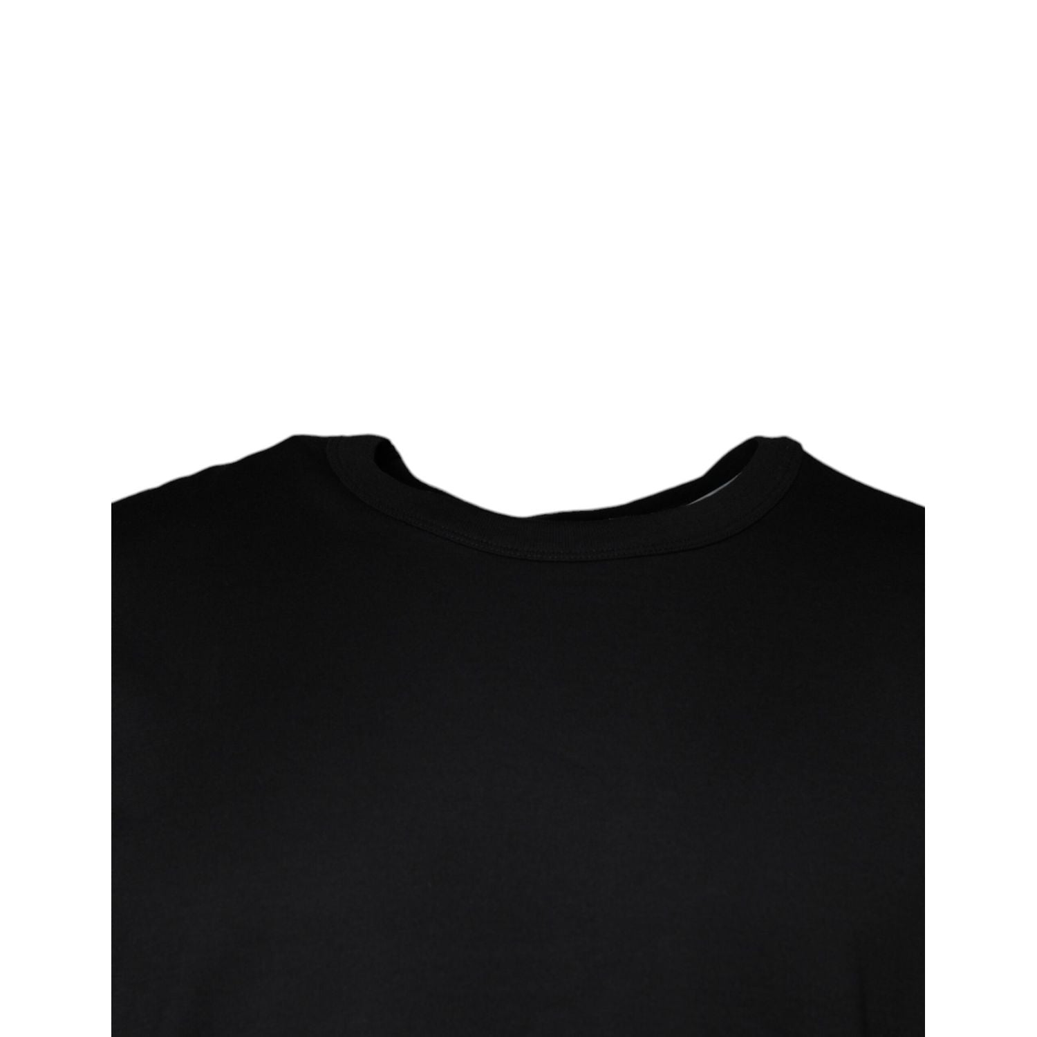 Dolce & Gabbana Black Cotton Shorts Sleeves Crewneck T-shirt