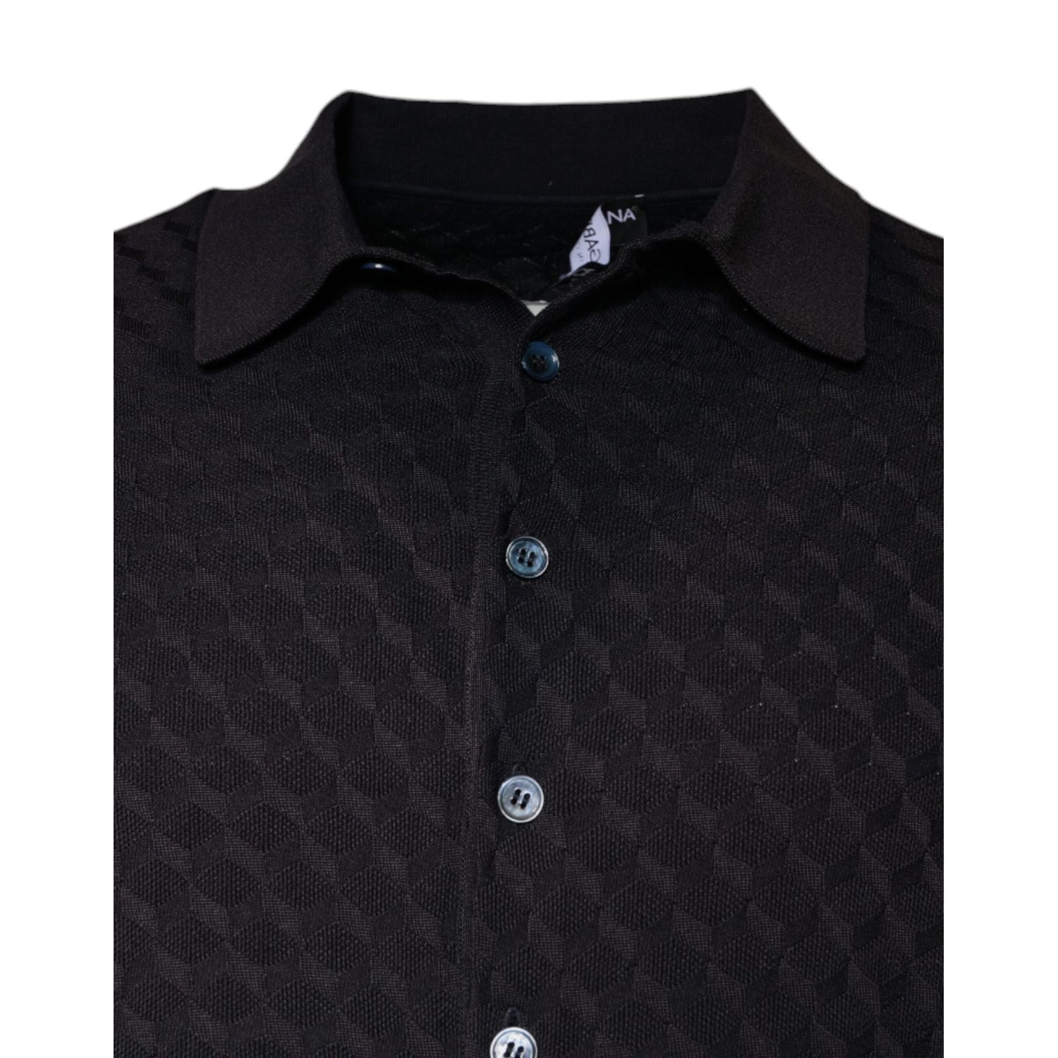 Dolce & Gabbana Multicolor Silk Button Down Collared T-shirt
