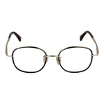 Max Mara Brown Women Glasses Frame, metal round full-rim with demo lenses, elegant eyewear style.