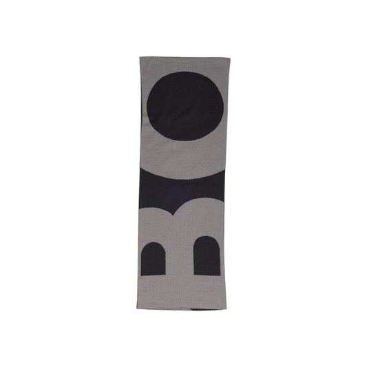 Hugo Boss Black Wool Scarf Hugo Boss Slate Gray