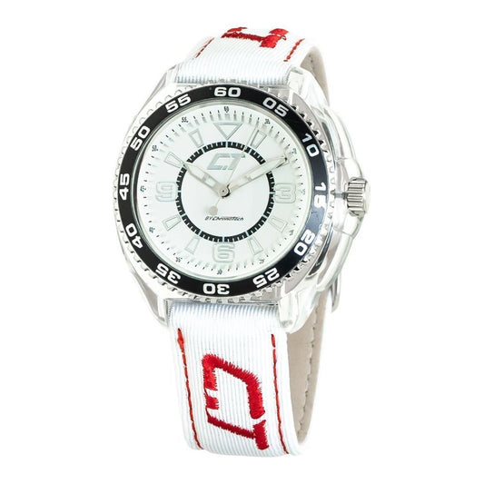 Chronotech White Leather Watch CHCC6280L04AC