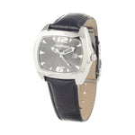 Chronotech Black Leather Watch