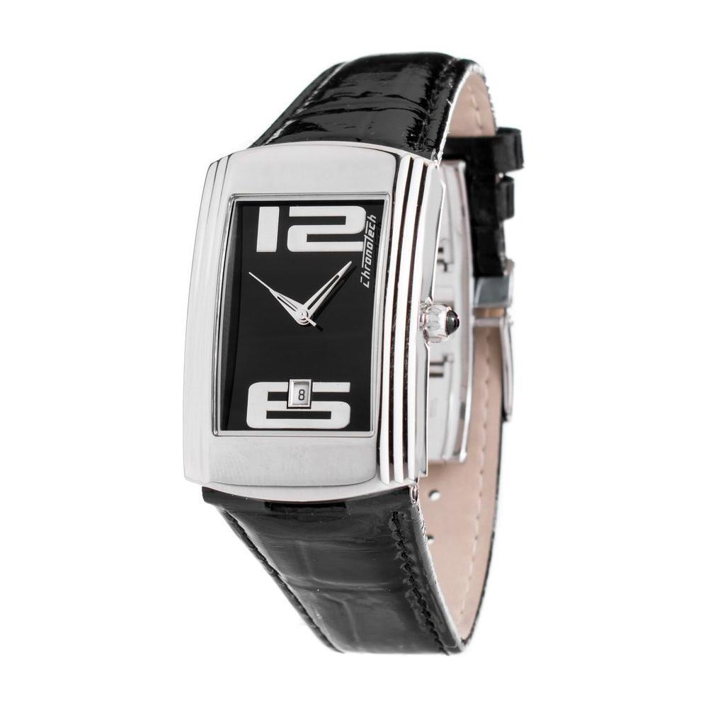 Chronotech Black Leather Watch CHCT7017B04AC