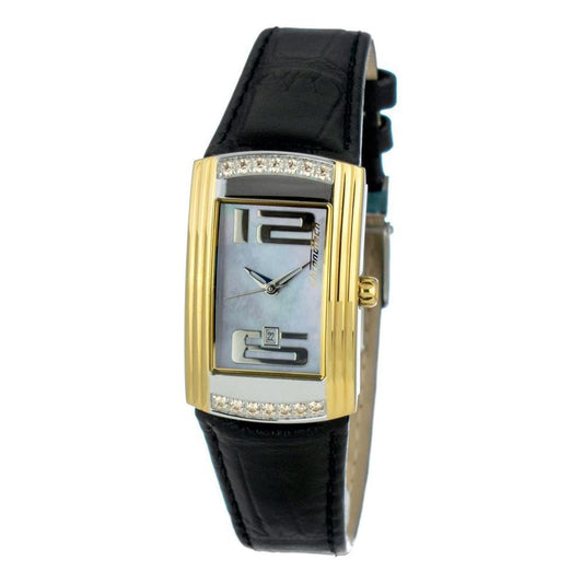 Chronotech Black Leather Watch CHCT7017L01SAC