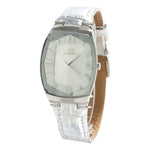 Chronotech Silver Leather Watch