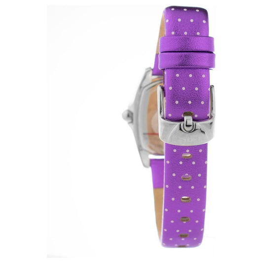 Chronotech Purple Leather Watch CHCT7094SS43AC