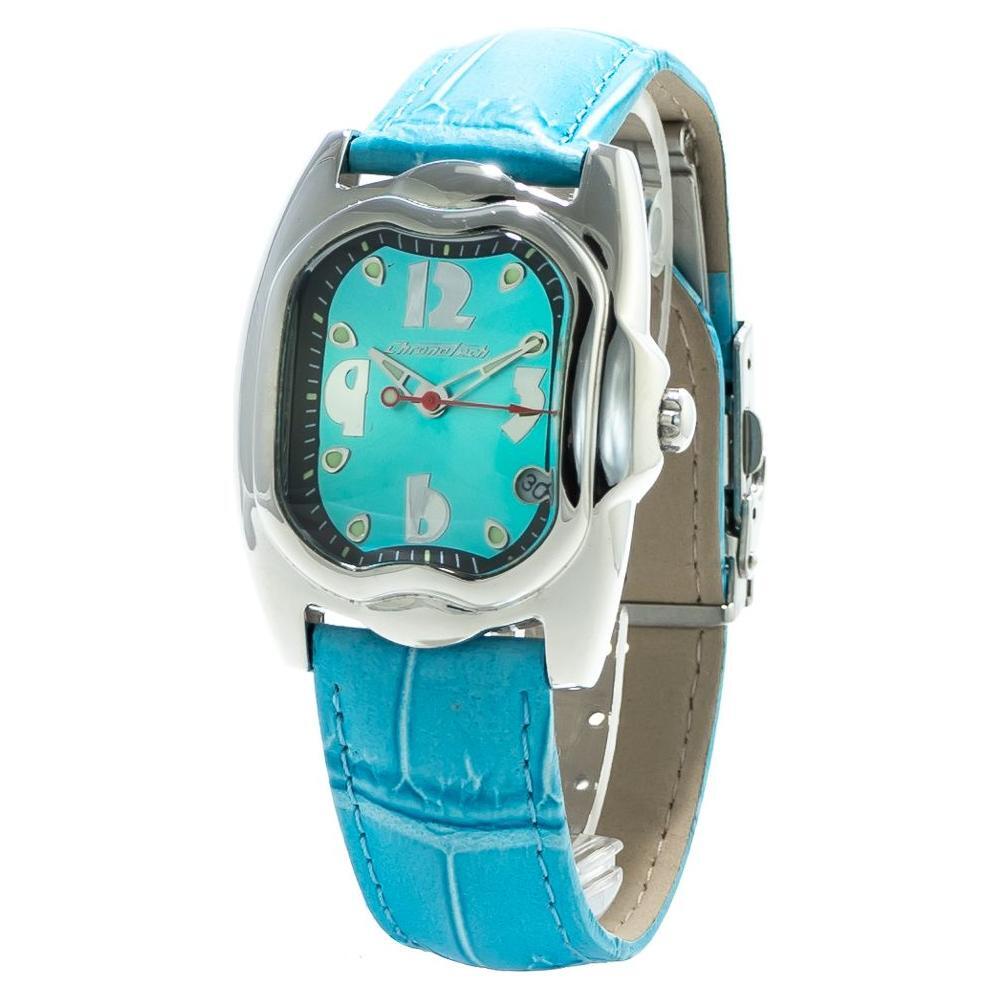 Chronotech Blue Leather Watch
