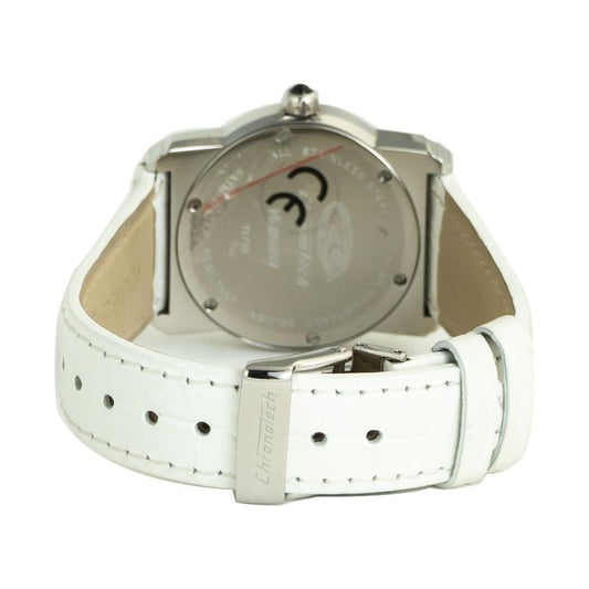 Chronotech White Leather Watch CHCT7279B06AC