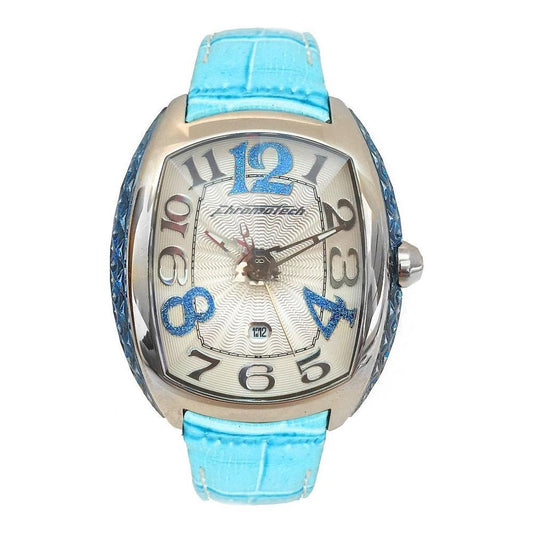 Chronotech Blue Leather Watch